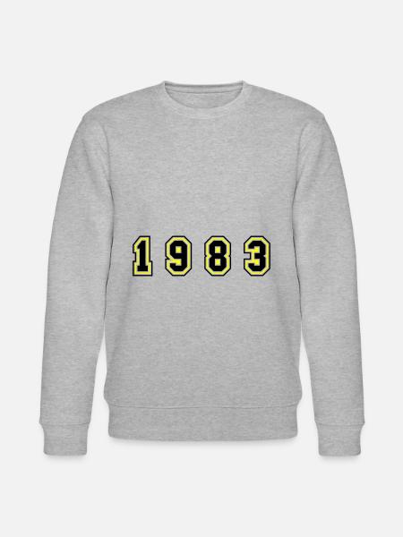 1983 Year Number - Stanley/Stella CHANGER Unisex Organic Sweatshirt - heather grey