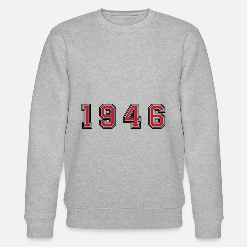 1946 year number - Stanley/Stella CHANGER Unisex Organic Sweatshirt - heather grey