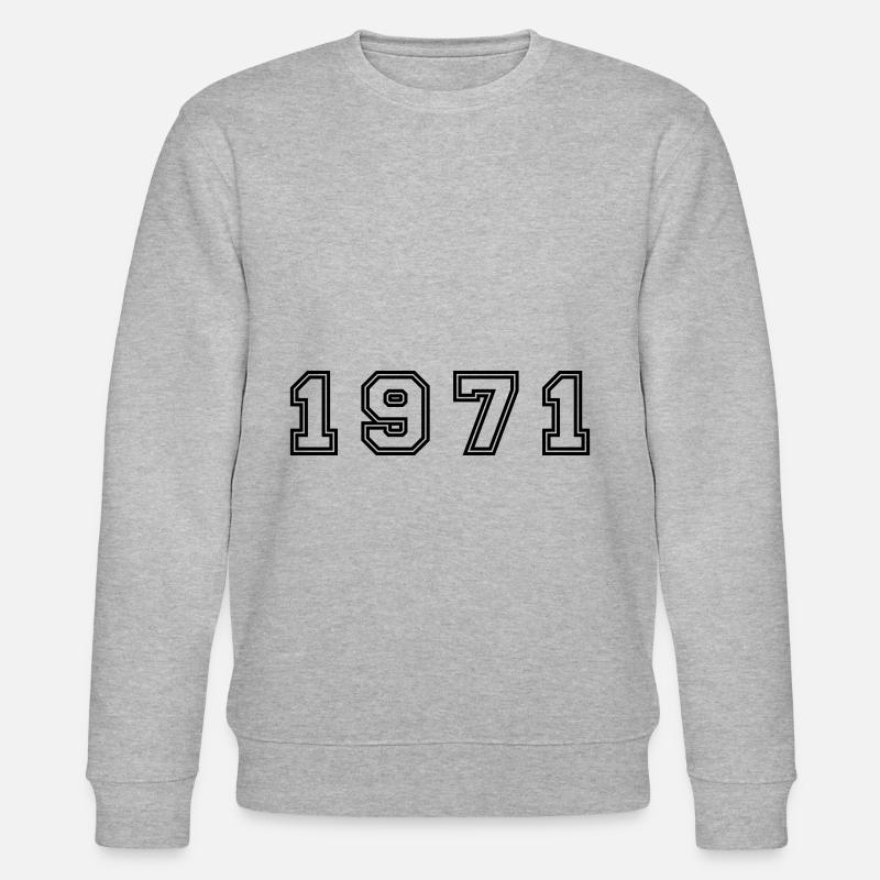 Numéro de l’année 1971 - Sweat bio CHANGER Stanley/Stella Unisexe - gris chiné
