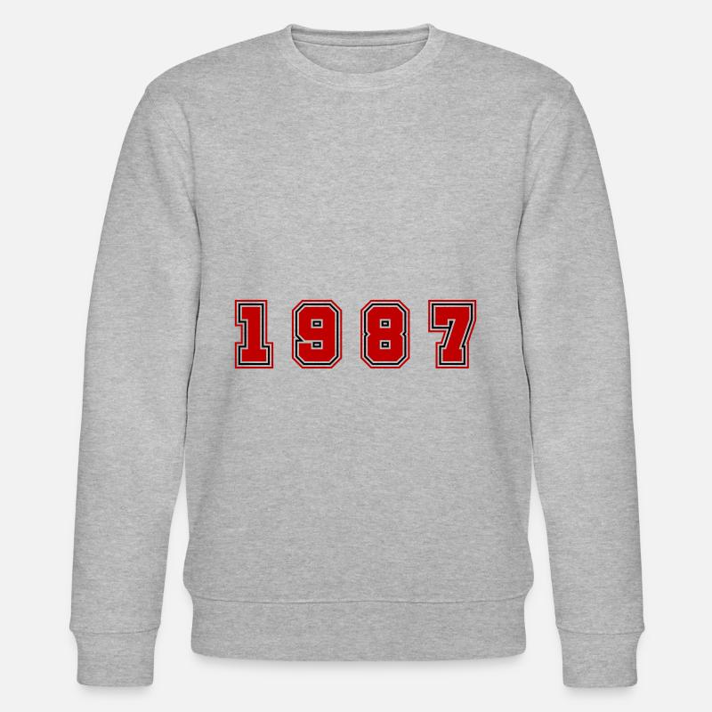 Numéro de l’année 1987 - Sweat bio CHANGER Stanley/Stella Unisexe - gris chiné