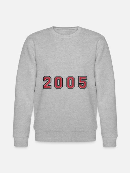 2005 year number - Stanley/Stella CHANGER Unisex Organic Sweatshirt - heather grey