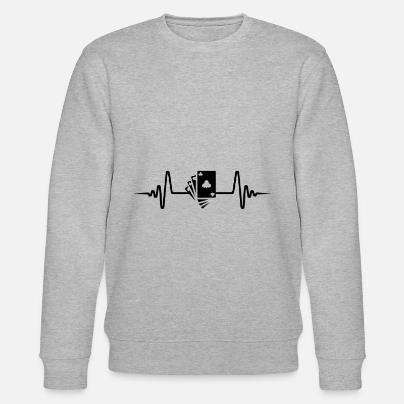 Card Pulse Symbol - Stanley/Stella CHANGER Unisex Organic Sweatshirt - heather grey