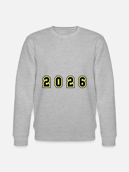 2026 Year Number - Stanley/Stella CHANGER Unisex Organic Sweatshirt - heather grey