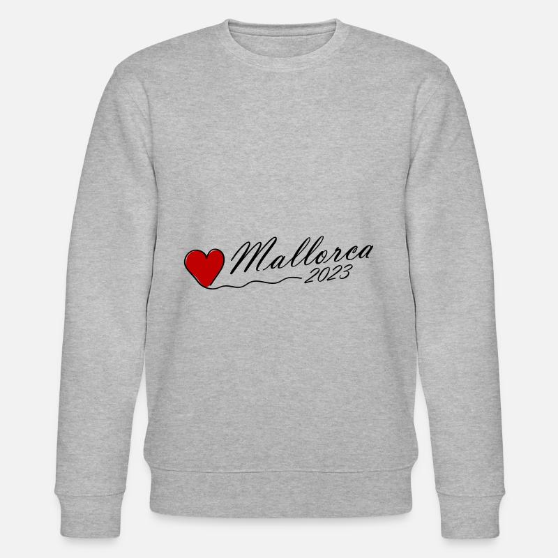 Majorque 2023 Coeur - Sweat bio CHANGER Stanley/Stella Unisexe - gris chiné