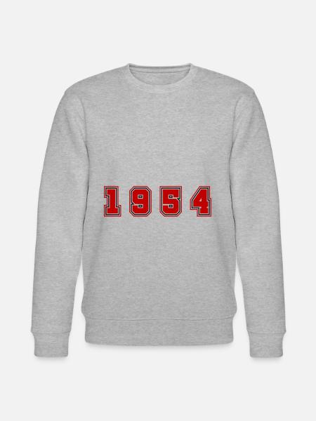 1954 Year Number - Stanley/Stella CHANGER Unisex Organic Sweatshirt - heather grey