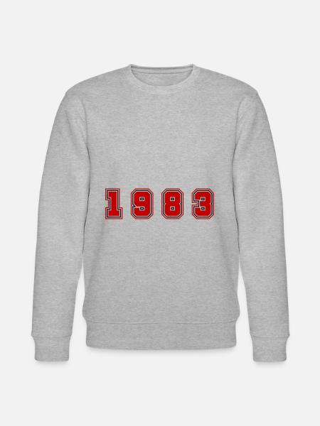 1983 Year Number - Stanley/Stella CHANGER Unisex Organic Sweatshirt - heather grey
