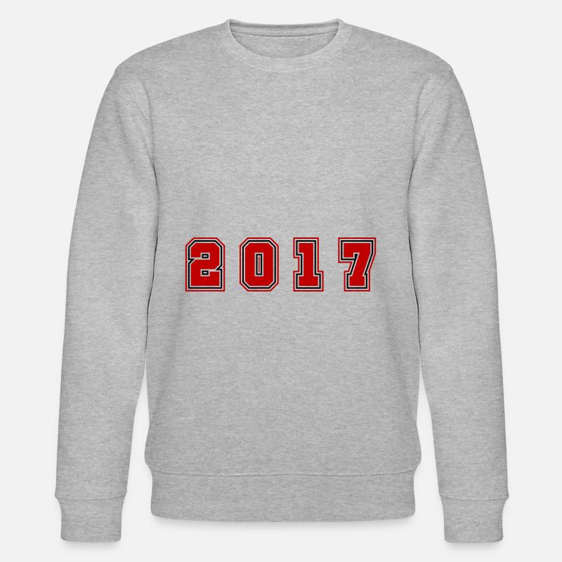 2017 Jahr Zahl - Stanley/Stella Unisex Bio-Sweatshirt CHANGER  - Grau meliert