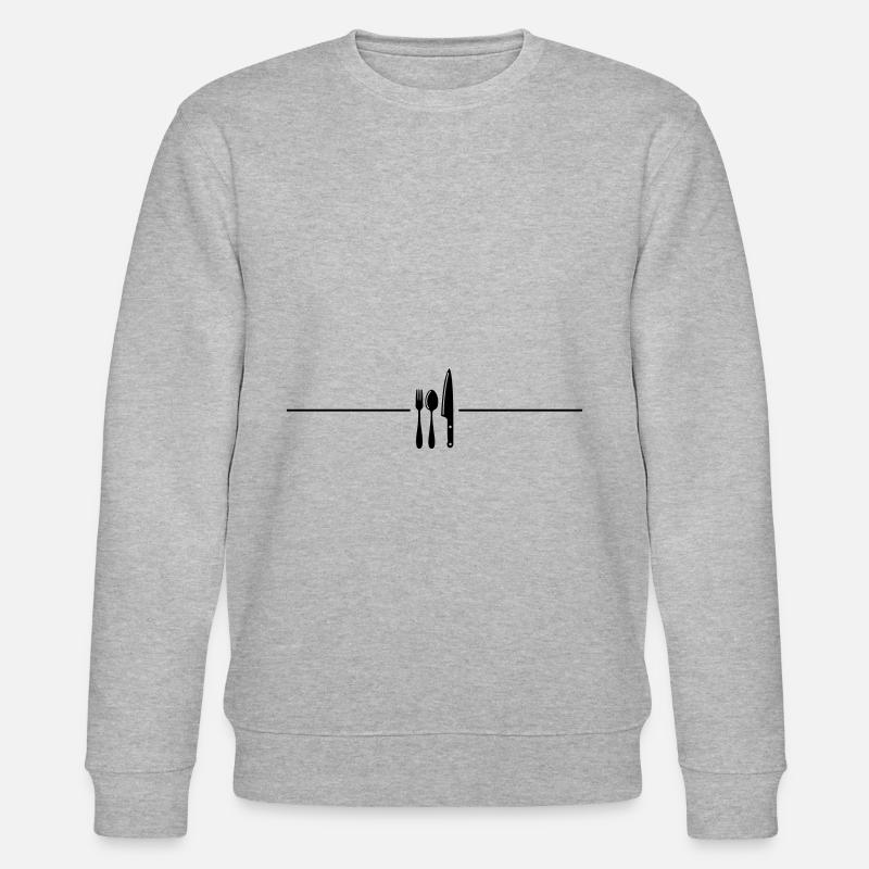 Gabel Besteck - Stanley/Stella Unisex Bio-Sweatshirt CHANGER  - Grau meliert