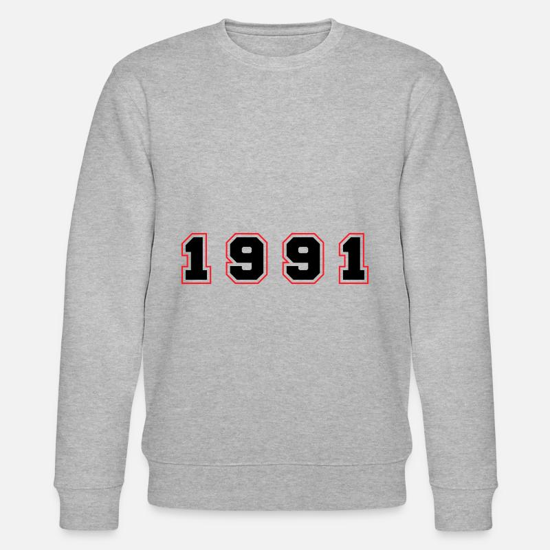 Numéro de l’année 1991 - Sweat bio CHANGER Stanley/Stella Unisexe - gris chiné