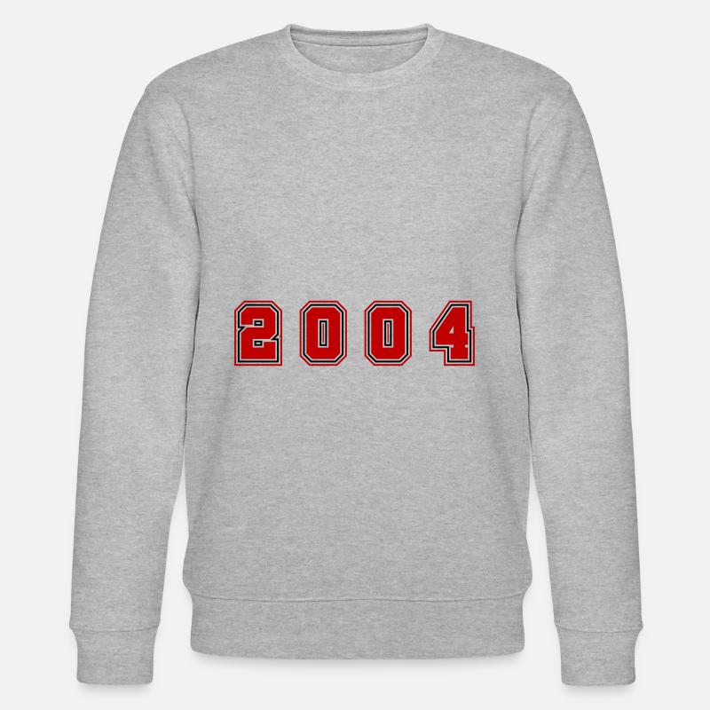 2004 Jahr Zahl - Stanley/Stella Unisex Bio-Sweatshirt CHANGER  - Grau meliert