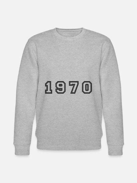 1970 Year Number - Stanley/Stella CHANGER Unisex Organic Sweatshirt - heather grey