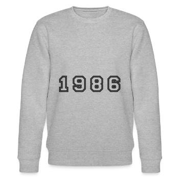 Numéro de l’année 1986 - Sweat bio CHANGER Stanley/Stella Unisexe - gris chiné - Devant - Nik (191cm) & Marisol (170cm)