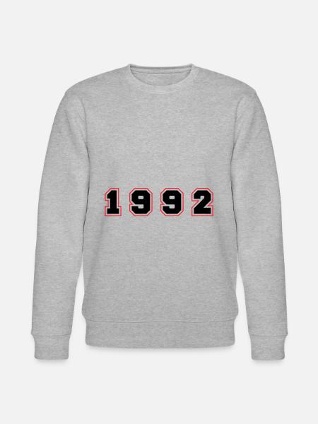 1992 Year Number - Stanley/Stella CHANGER Unisex Organic Sweatshirt - heather grey