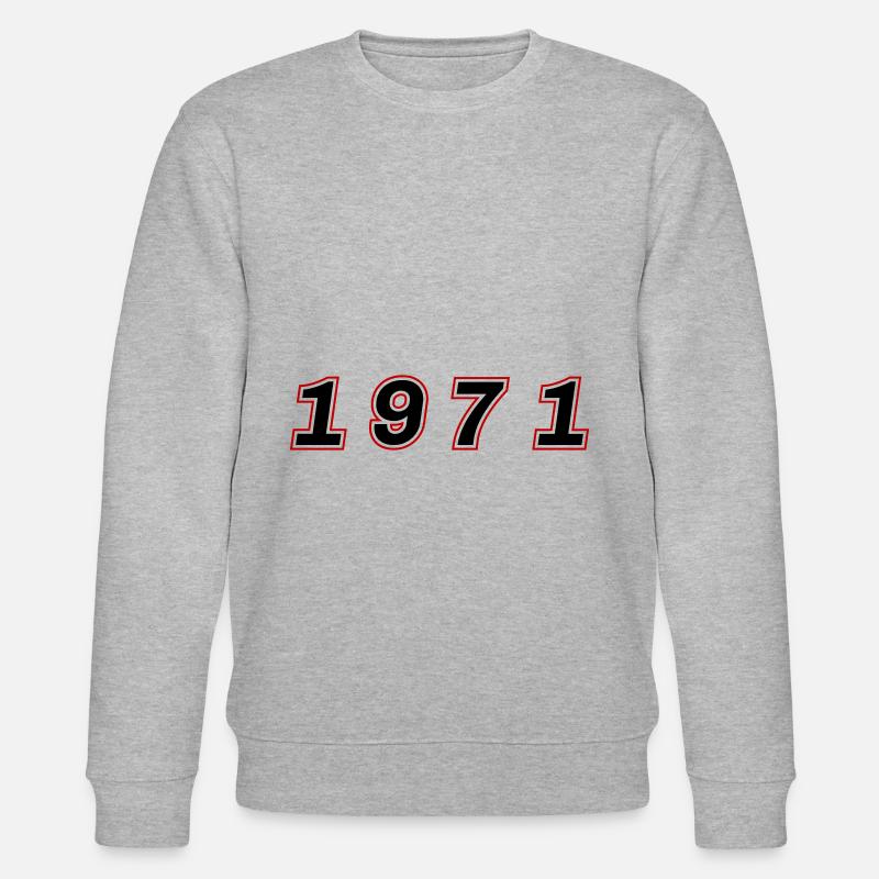 Numéro de l’année 1971 - Sweat bio CHANGER Stanley/Stella Unisexe - gris chiné