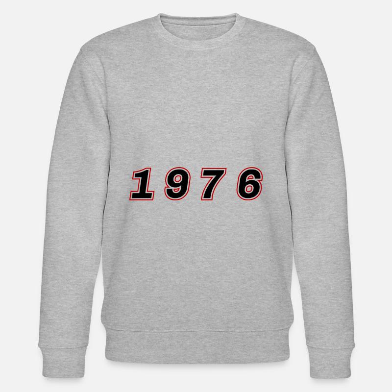 1976 Jahr Zahl - Stanley/Stella Unisex Bio-Sweatshirt CHANGER  - Grau meliert