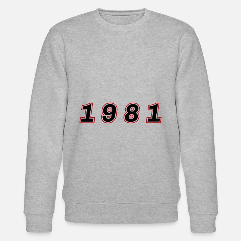 Numéro de l’année 1981 - Sweat bio CHANGER Stanley/Stella Unisexe - gris chiné