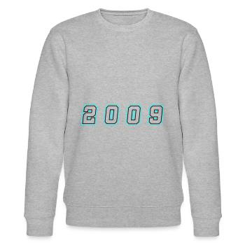 2009 Jahr Zahl - Stanley/Stella Unisex Bio-Sweatshirt CHANGER  - Grau meliert - Vorne - Nik (191cm) & Marisol (170cm)
