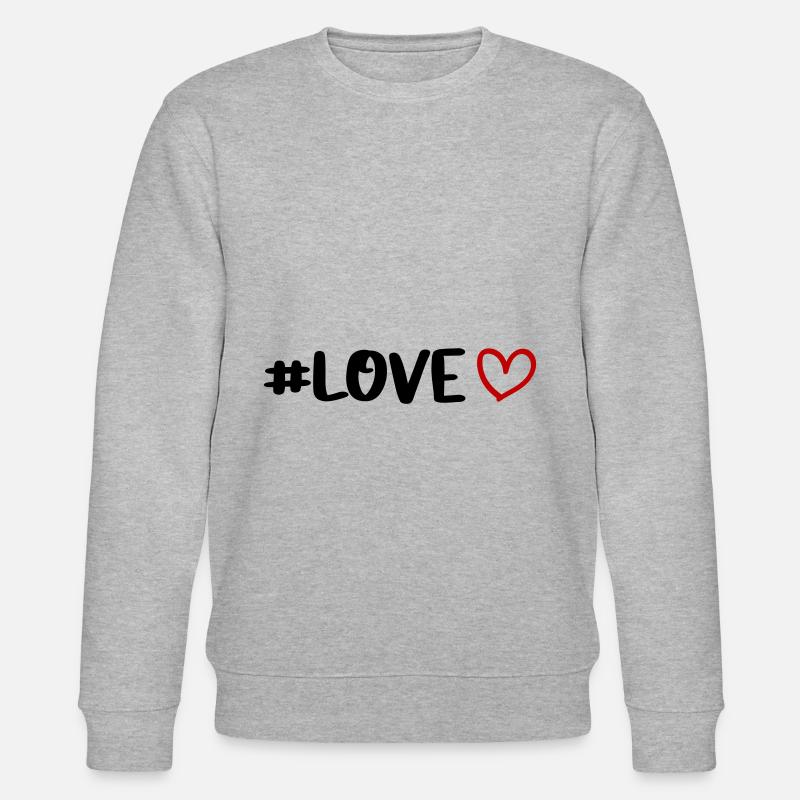 Liebe Herz - Stanley/Stella Unisex Bio-Sweatshirt CHANGER  - Grau meliert