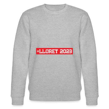 Lloret De Mar 2023 - Stanley/Stella Unisex Bio-Sweatshirt CHANGER  - Grau meliert - Vorne - Nik (191cm) & Marisol (170cm)