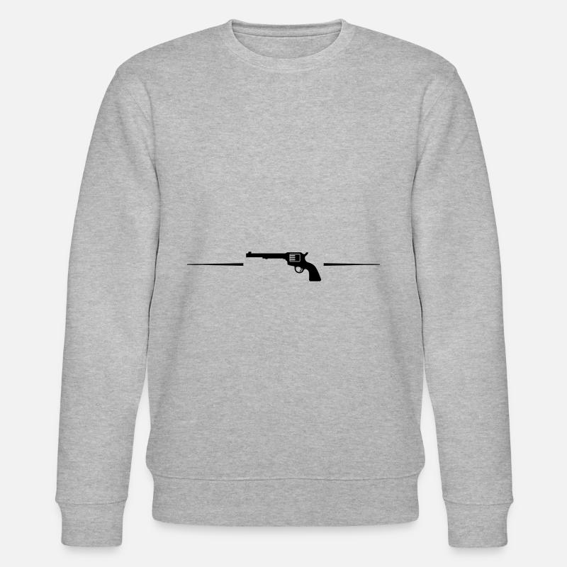 waffe pistole linie - Stanley/Stella Unisex Bio-Sweatshirt CHANGER  - Grau meliert