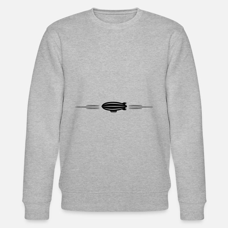 Ligne d’icône Zeppelin - Sweat bio CHANGER Stanley/Stella Unisexe - gris chiné