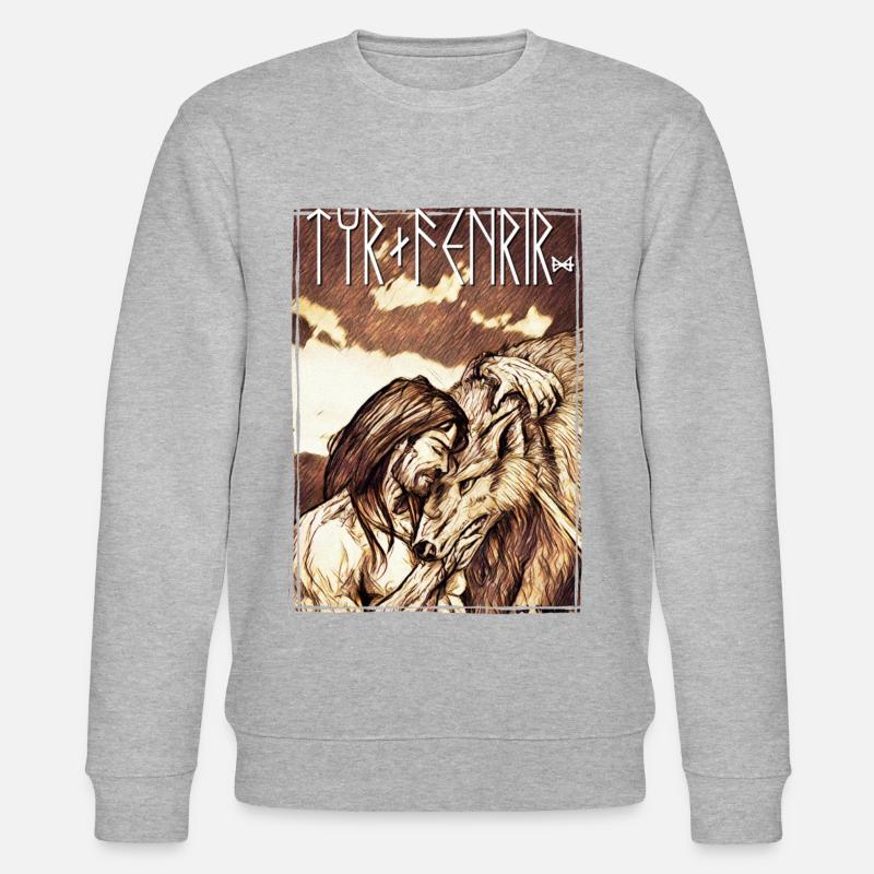 Tyr + Fenrir - Stanley/Stella Unisex Bio-Sweatshirt CHANGER  - Grau meliert