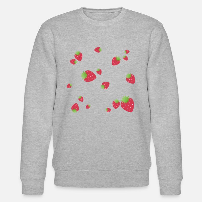 Erdbeeren - Stanley/Stella Unisex Bio-Sweatshirt CHANGER  - Grau meliert
