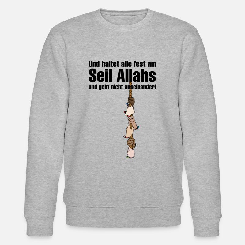 Seil Allahs schwarz - Stanley/Stella Unisex Bio-Sweatshirt CHANGER - Grau meliert