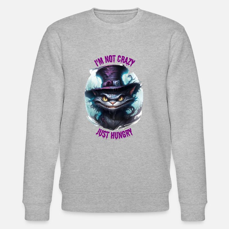 CHAT AFFAMÉ DU CHESHIRE - Sweat bio CHANGER Stanley/Stella Unisexe - gris chiné