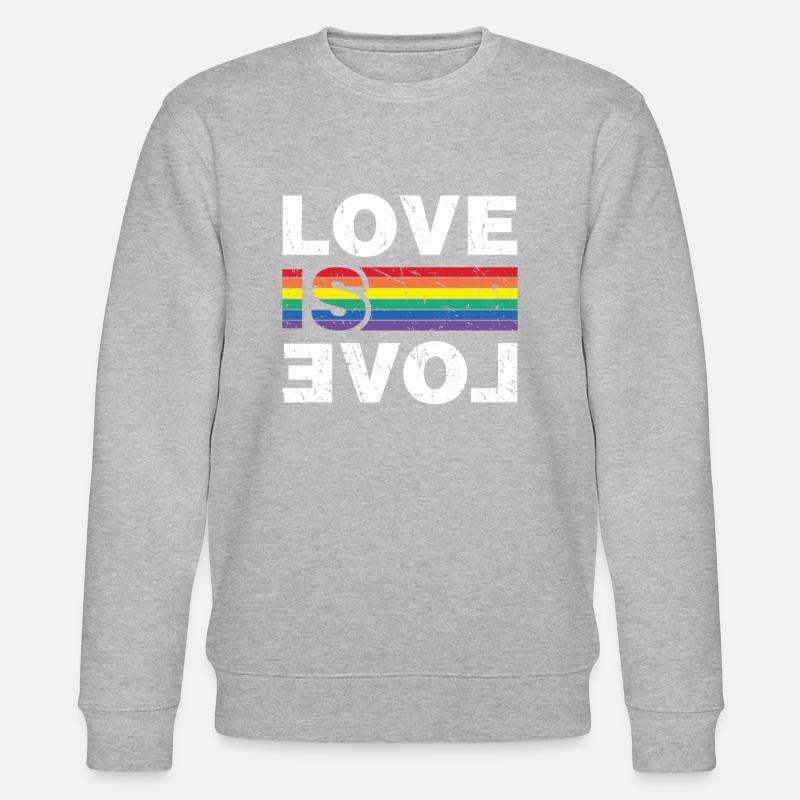 Love Is Love - Stanley/Stella Unisex Bio-Sweatshirt CHANGER  - Grau meliert