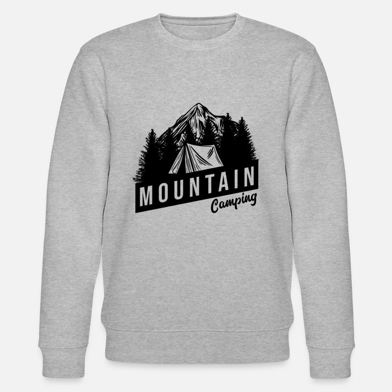 mountain tent camping - Stanley/Stella Unisex Bio-Sweatshirt CHANGER  - Grau meliert