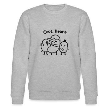 Cool Beans - Stanley/Stella CHANGER Unisex Organic Sweatshirt - heather grey - Front - Nik (191cm) & Marisol (170cm)