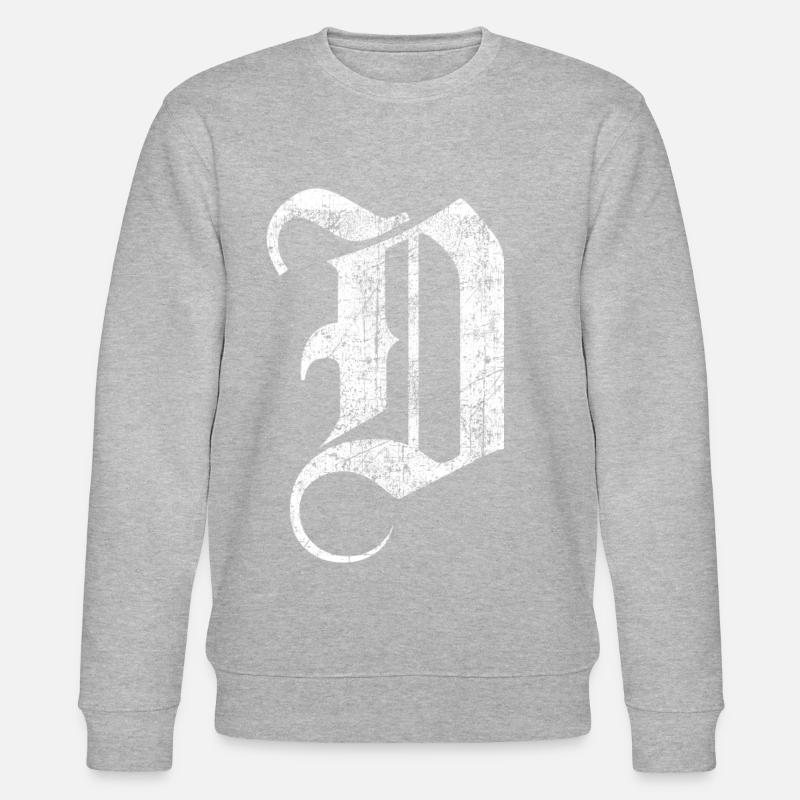 Tshirt alphabet initial D - Stanley/Stella CHANGER Unisex Organic Sweatshirt - heather grey