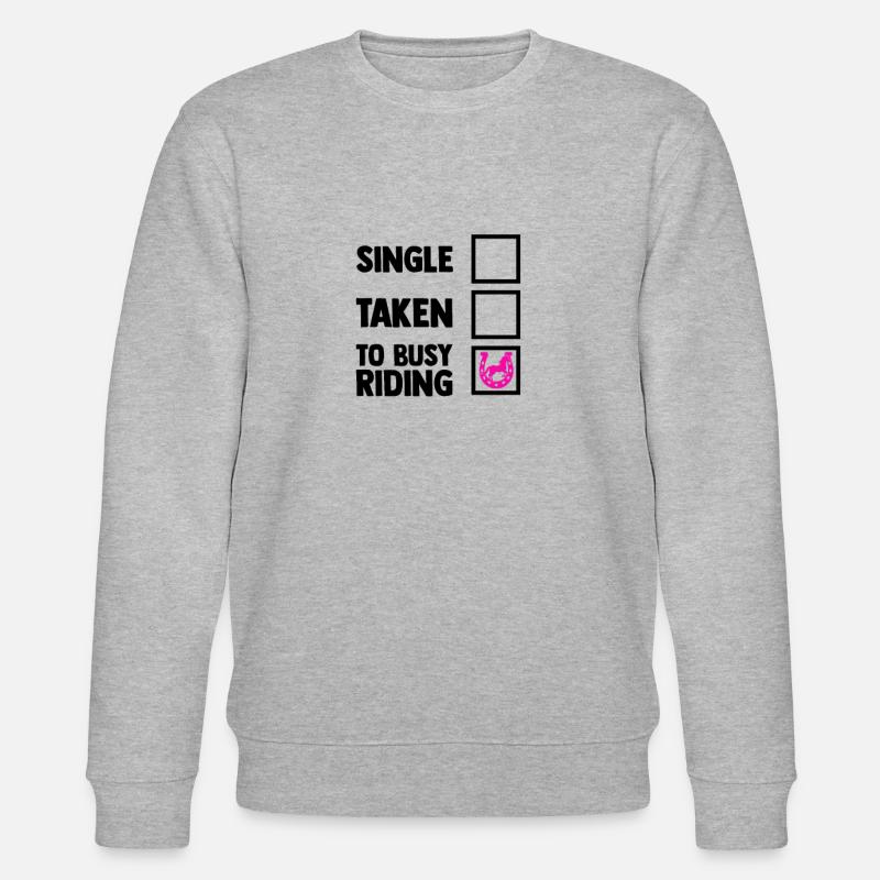 Pferde Reiten Reiter Spruch - Stanley/Stella Unisex Bio-Sweatshirt CHANGER  - Grau meliert
