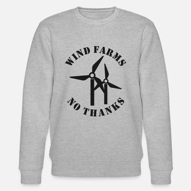 Parcs éoliens Non merci - Sweat bio CHANGER Stanley/Stella Unisexe - gris chiné