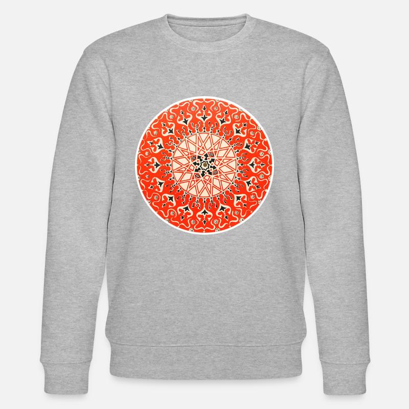 Rosace mandala vintage - Sweat bio CHANGER Stanley/Stella Unisexe - gris chiné