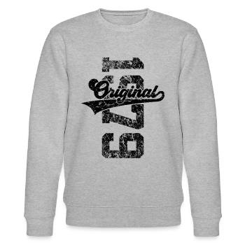 47. GEBURTSTAG ORIGINAL 1979 - Stanley/Stella Unisex Bio-Sweatshirt CHANGER  - Grau meliert - Vorne - Nik (191cm) & Marisol (170cm)