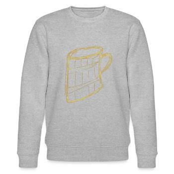 krug for black - Stanley/Stella Unisex Bio-Sweatshirt CHANGER  - Grau meliert - Vorne - Nik (191cm) & Marisol (170cm)