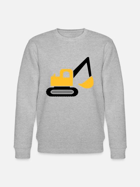 Excavator vehicle - Stanley/Stella CHANGER Unisex Organic Sweatshirt - heather grey