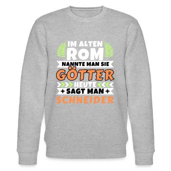 Im alten Rom waren Sie Götter. Heute Schneider - Stanley/Stella Unisex Bio-Sweatshirt CHANGER  - Grau meliert - Vorne - Nik (191cm) & Marisol (170cm)