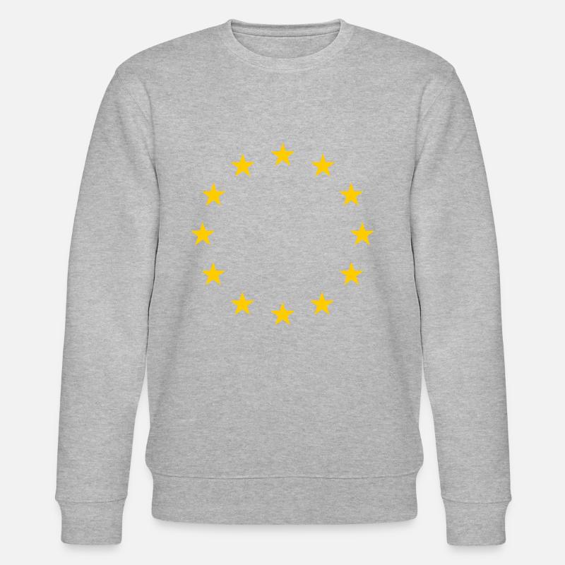 EU-Flagge - Stanley/Stella Unisex Bio-Sweatshirt CHANGER  - Grau meliert