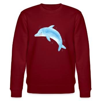 Bleu Delfin - Sweat bio CHANGER Stanley/Stella Unisexe - bordeaux - Devant - Nik (191cm) & Marisol (170cm)
