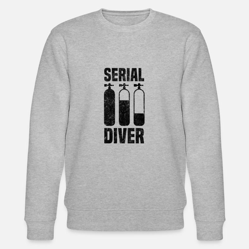 Serial Diver - Tauchen - Stanley/Stella Unisex Bio-Sweatshirt CHANGER  - Grau meliert