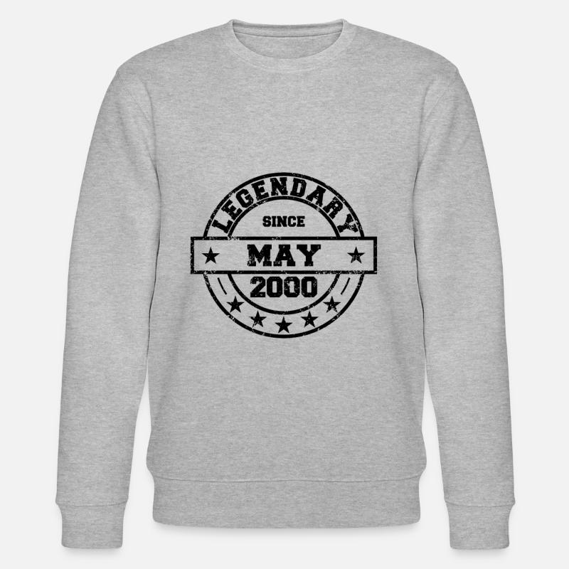 Legendary since May 2000 - Birthday - Stanley/Stella CHANGER Unisex Organic Sweatshirt - heather grey