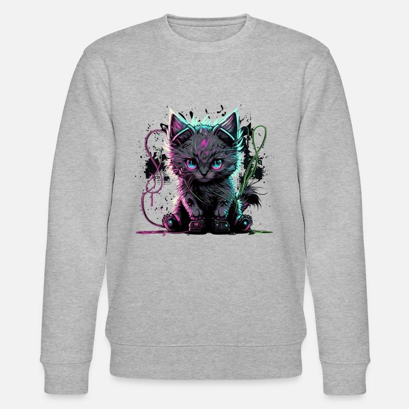 Hyper Cat - Sweat bio CHANGER Stanley/Stella Unisexe - gris chiné