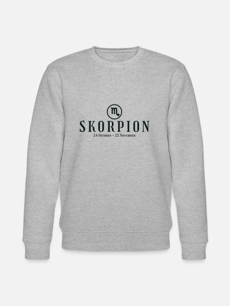 Sternzeichen Skorpion - Tierkreiszeichen - Geburts - Stanley/Stella Unisex Bio-Sweatshirt CHANGER - Grau meliert