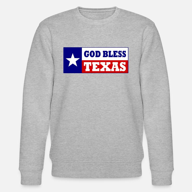 God bless texas - Sweat bio CHANGER Stanley/Stella Unisexe - gris chiné