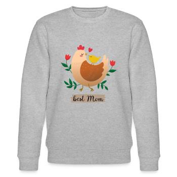 best mom mom chicken with chick - Stanley/Stella CHANGER Unisex Organic Sweatshirt - heather grey - Front - Nik (191cm) & Marisol (170cm)