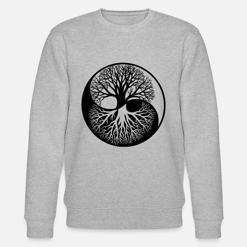 Arbre de Vie Yin Yang - Sweat bio CHANGER Stanley/Stella Unisexe - gris chiné
