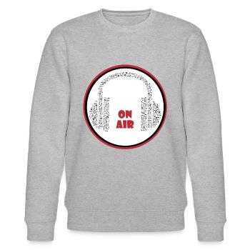 Musik Kopfhörer Aufnahme Hören Sprechen On Air - Stanley/Stella Unisex Bio-Sweatshirt CHANGER  - Grau meliert - Vorne - Nik (191cm) & Marisol (170cm)